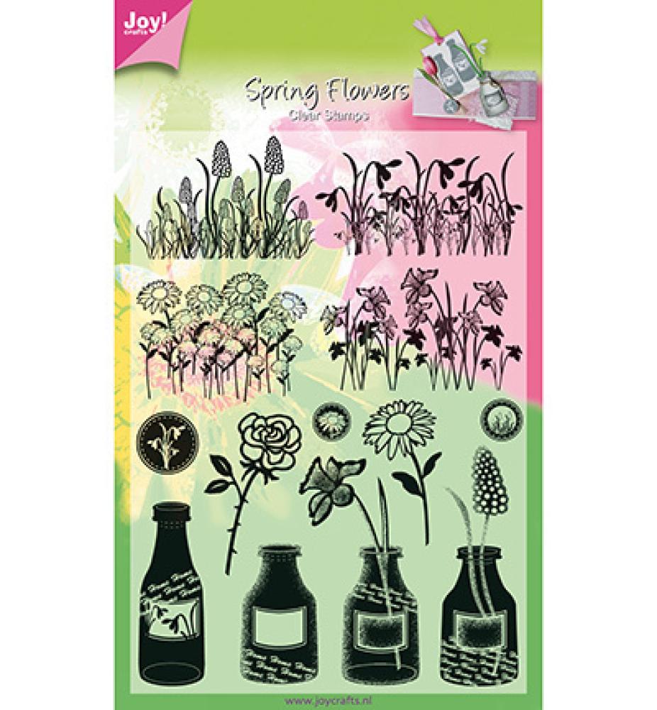 Joy!Crafts Clearstamp - Blumen/Flaschen