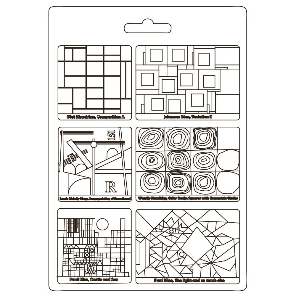 Stamperia A4 Soft Mould Bauhaus Squares #4543