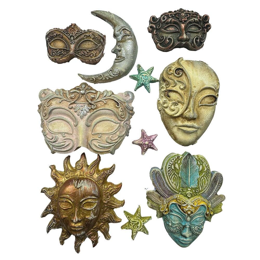 K3PTA4586 Stamperia Masquerade A4 Soft Mould Masks