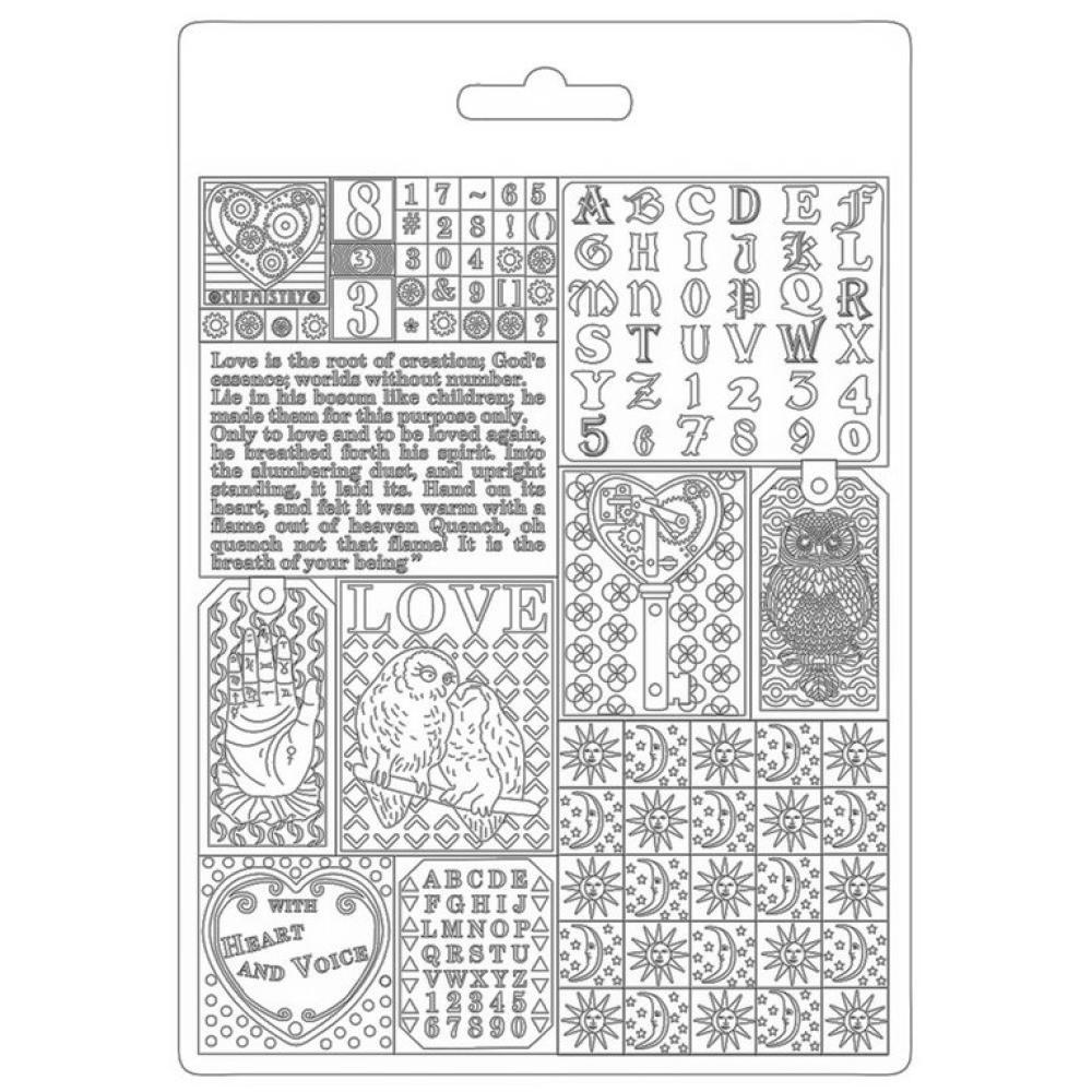 Stamperia A5 Soft Modelling Mould Alchemy Patchwork #5607