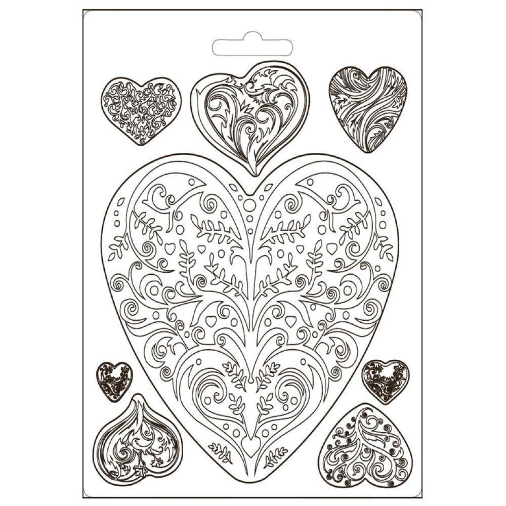 Stamperia A5 Mould Hearts K3PTA5622