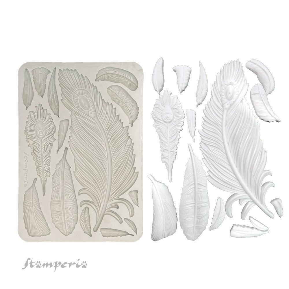 KACMA552 Stamperia Masquerade A5 Silicone Mould Feathers