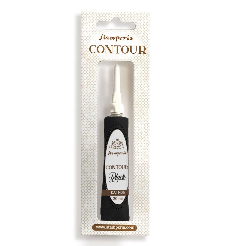 KATN06 Stamperia Create Happiness Contour Liner Black 20ml