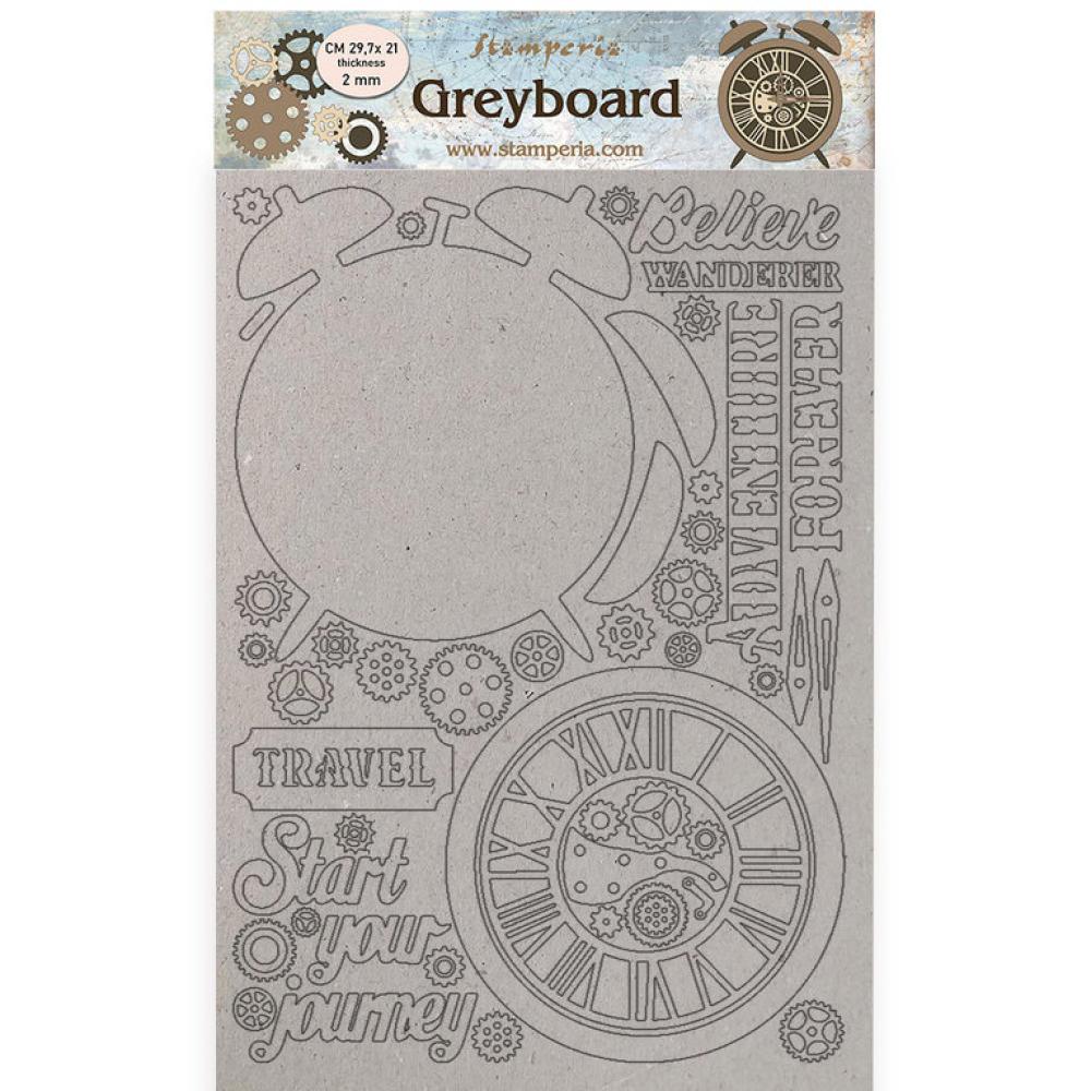 Stamperia A4 Greyboard Lady Vagabond Lifestyle Alarm Clock #447