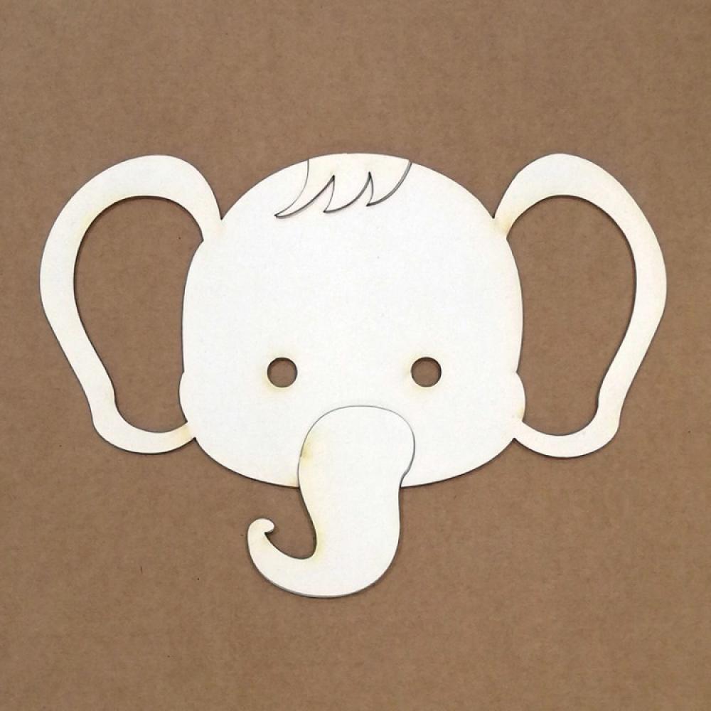 KORA Chipboard Silhouette Elephant Elefant