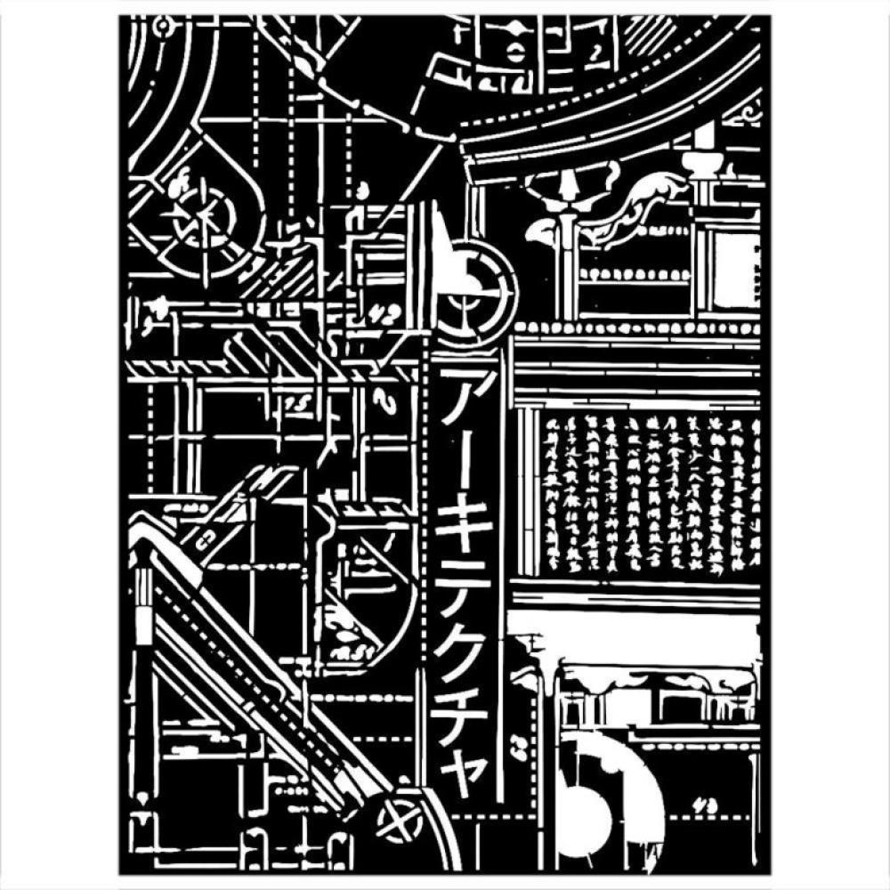 Stamperia Stencil Sir Vagabond in Japan Mechanism KSAT18