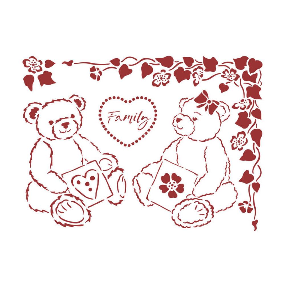 Stamperia Stencil D DayDream Bears KSD311