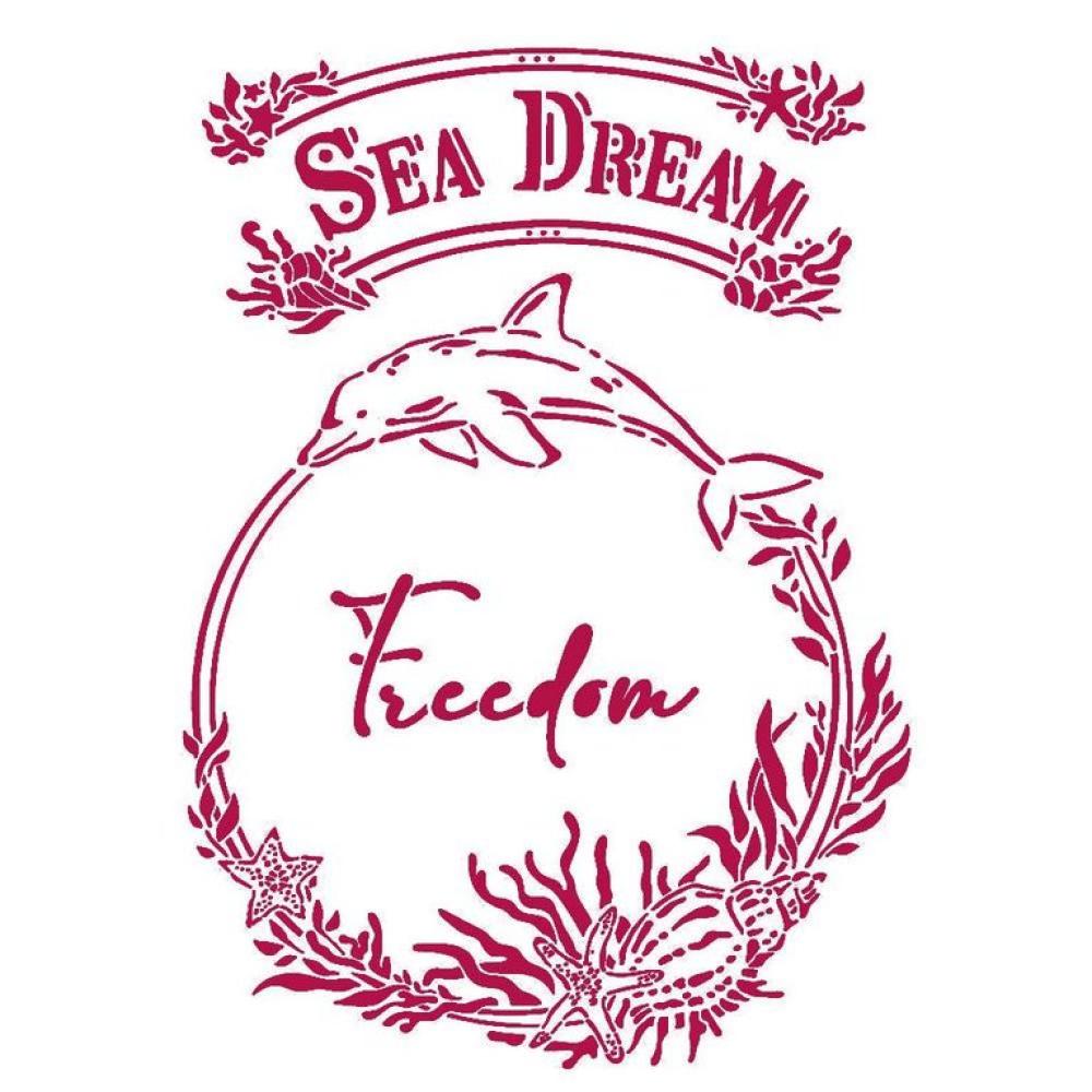 Stamperia Stencil G Romantic Sea Dream Freedom #KSG462