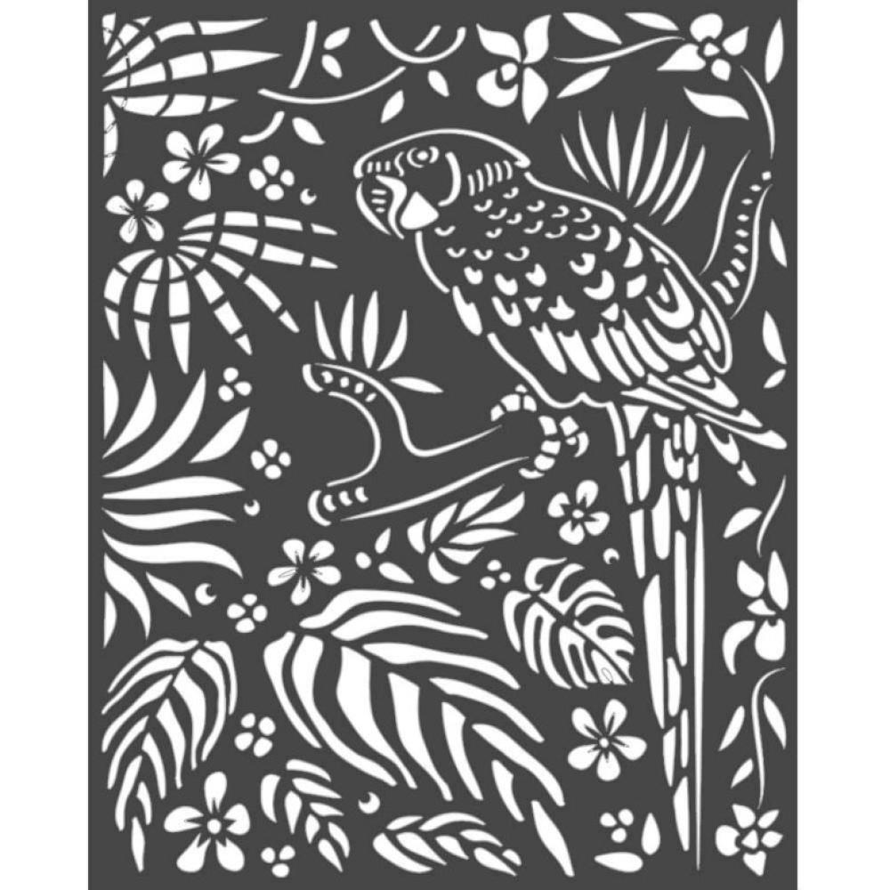 Stamperia Media Stencil Amazonia Parrot KSTD067