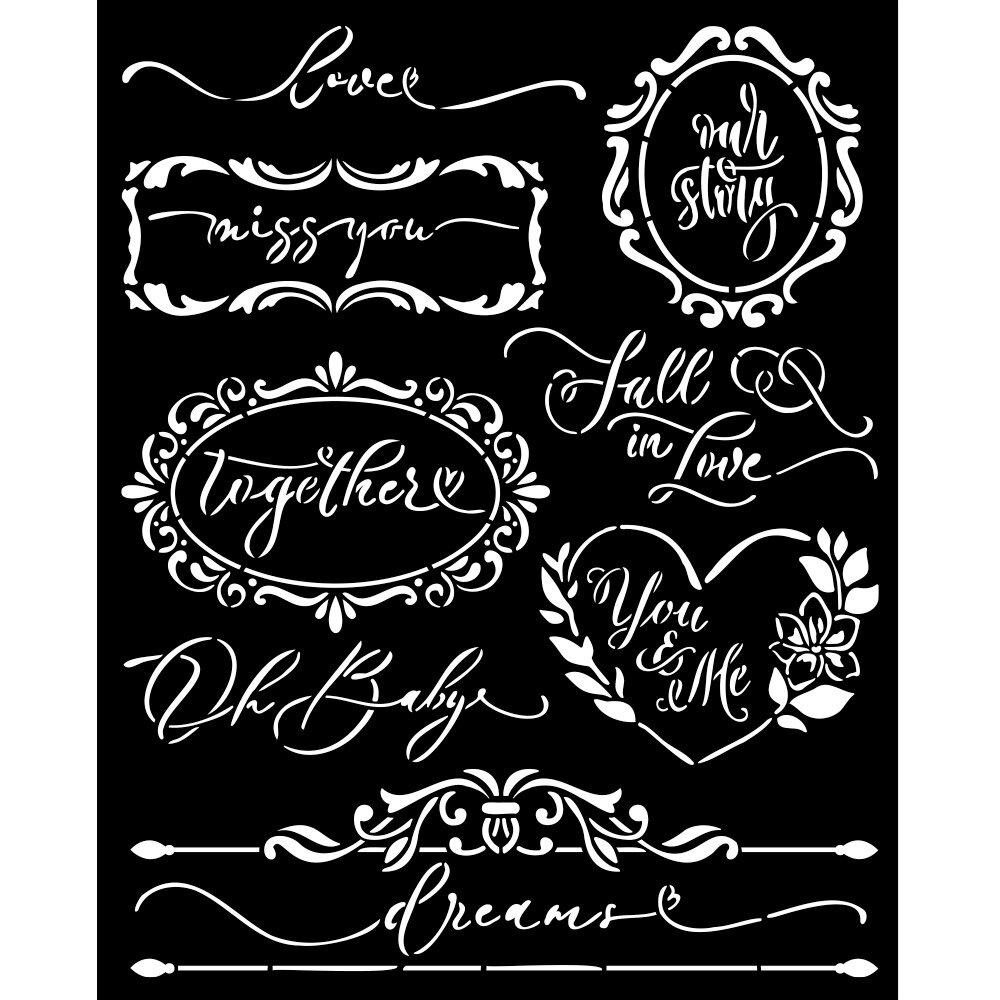 KSTD154 Stamperia Romance Forever Stencil Plates