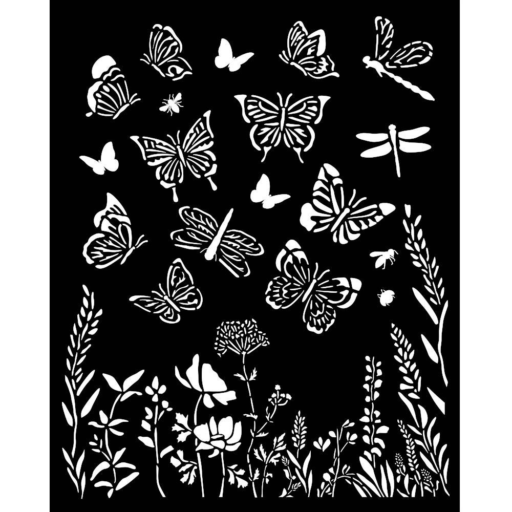 KSTD167 Stamperia Lavender Stencil Butterflies