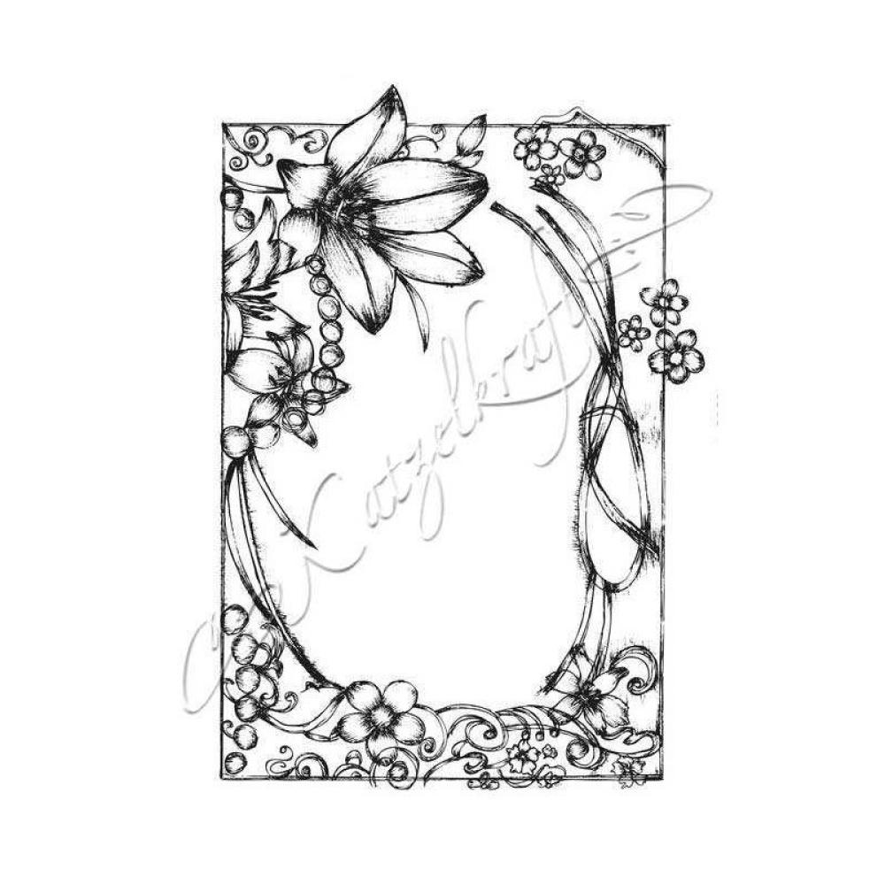 Katzelkraft Rubber Stamp French Style Frame 01