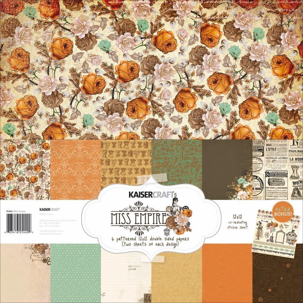 SALE Kaisercraft Miss Empire 12x12 Paper Kit PK440