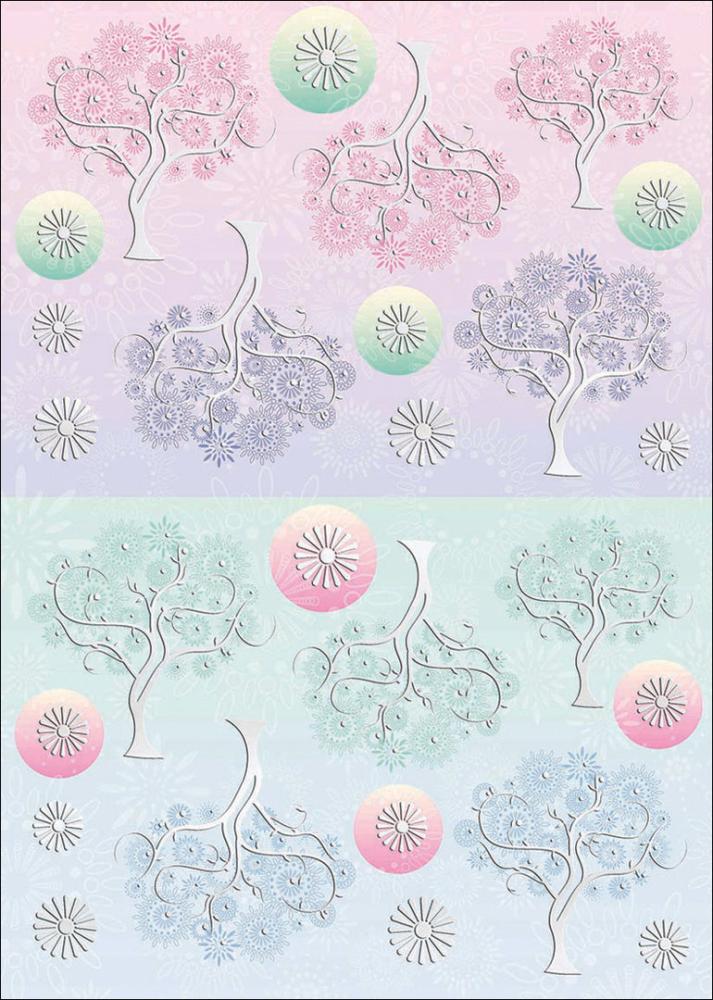 Kanban Cardstock Spring Sundance Tree Toppers #9482