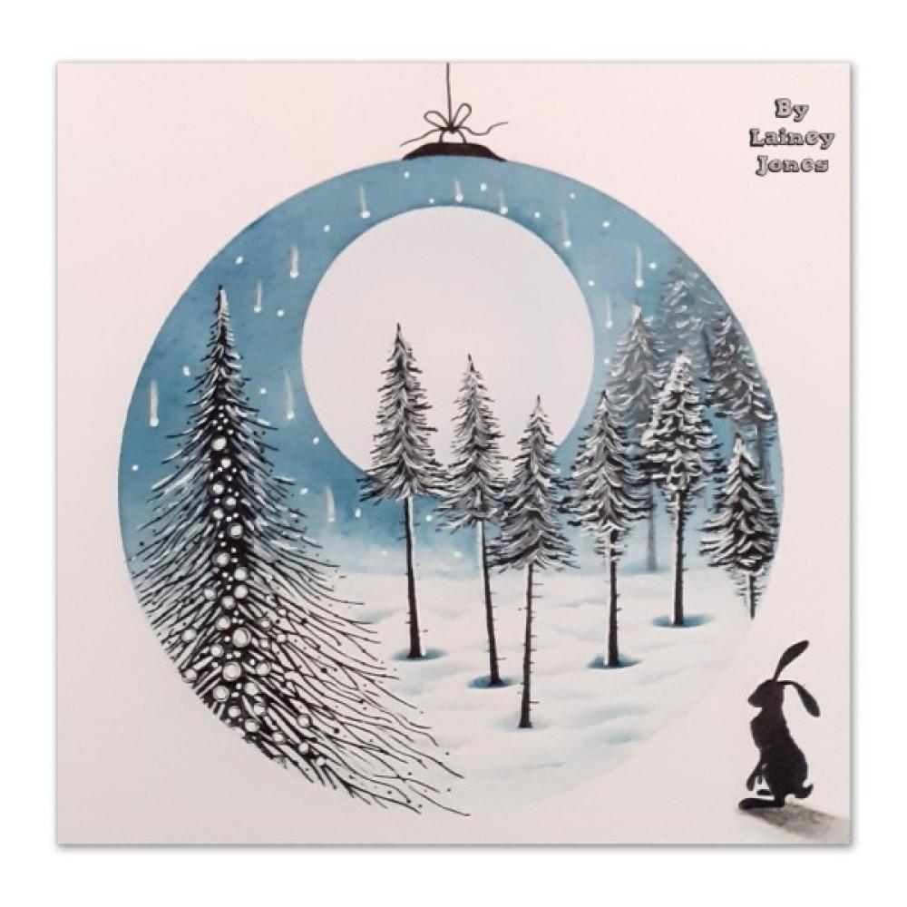 LAV836 Lavinia Stamp Small Pine Trees