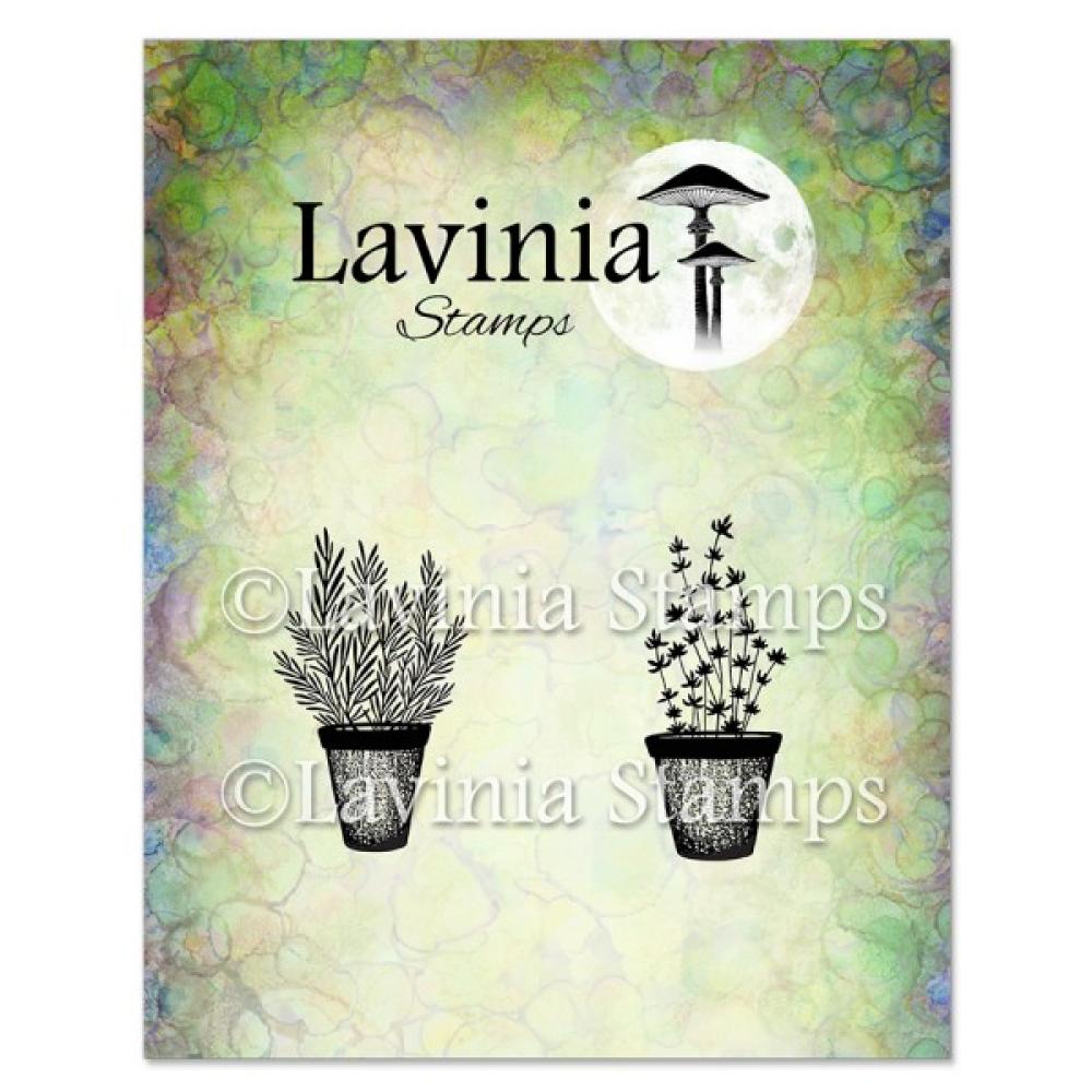 LAV948 Lavinia Stamp Rosemary & Thyme Pots