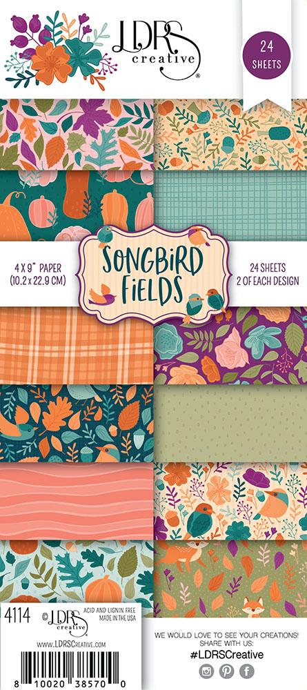 LDRS Creative Songbird Fields 4x9 Inch Paper Pack #4114