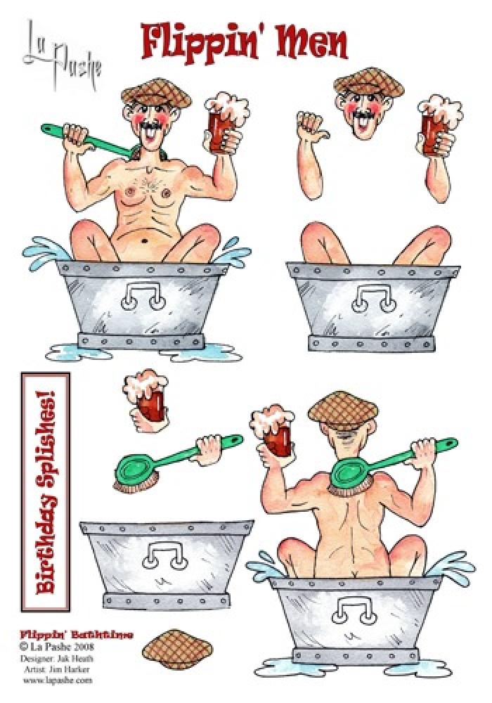 Flippin´ Bathtime Decoupage A4