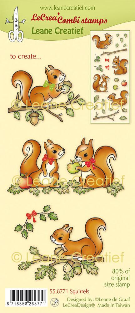 Leane Creatief Stamps Autumn Squirrels 55.8771