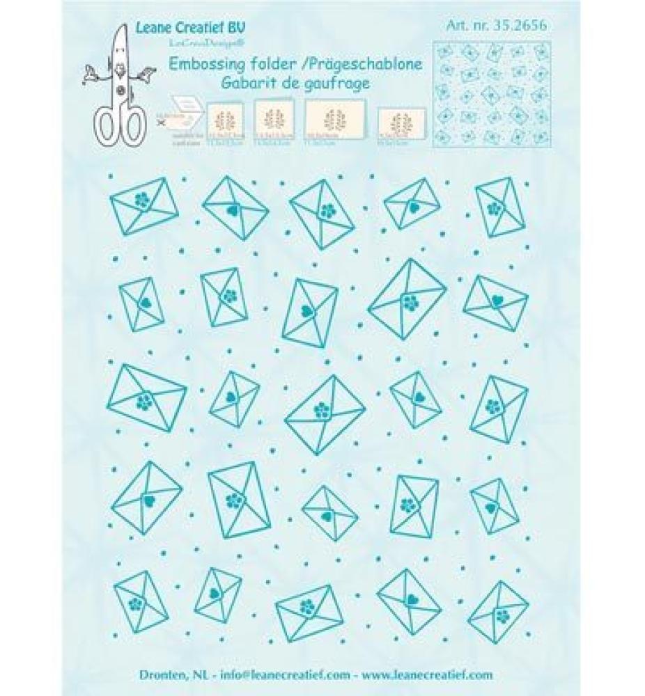 Leane Creatief Embossing Folder Background Envelopes