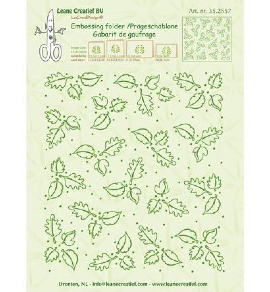 Leane Creatief Embossing Folder Leaves (Blätter)