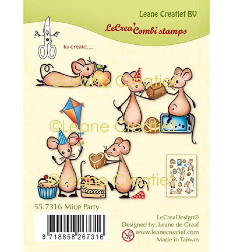 Leane Creatief Stamp Maus Party 55.7316