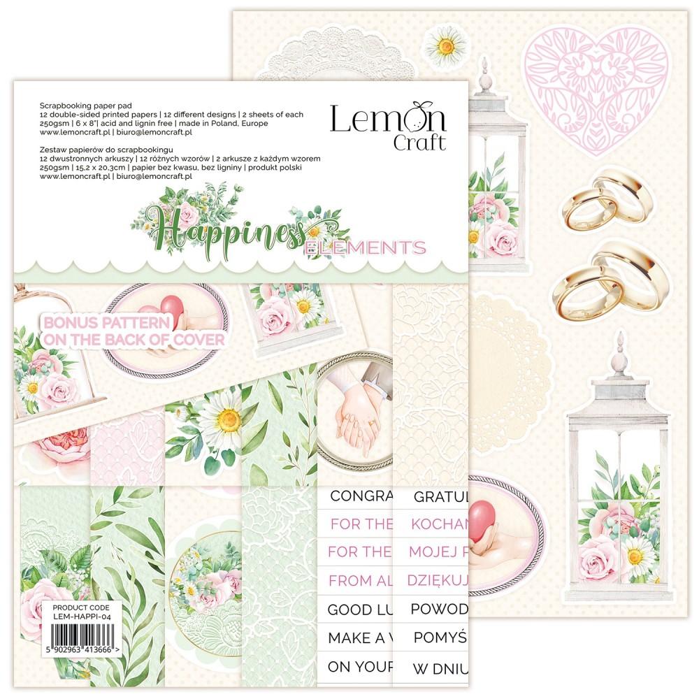 Lemon Craft 6x8 Paper Pad Happiness Elements