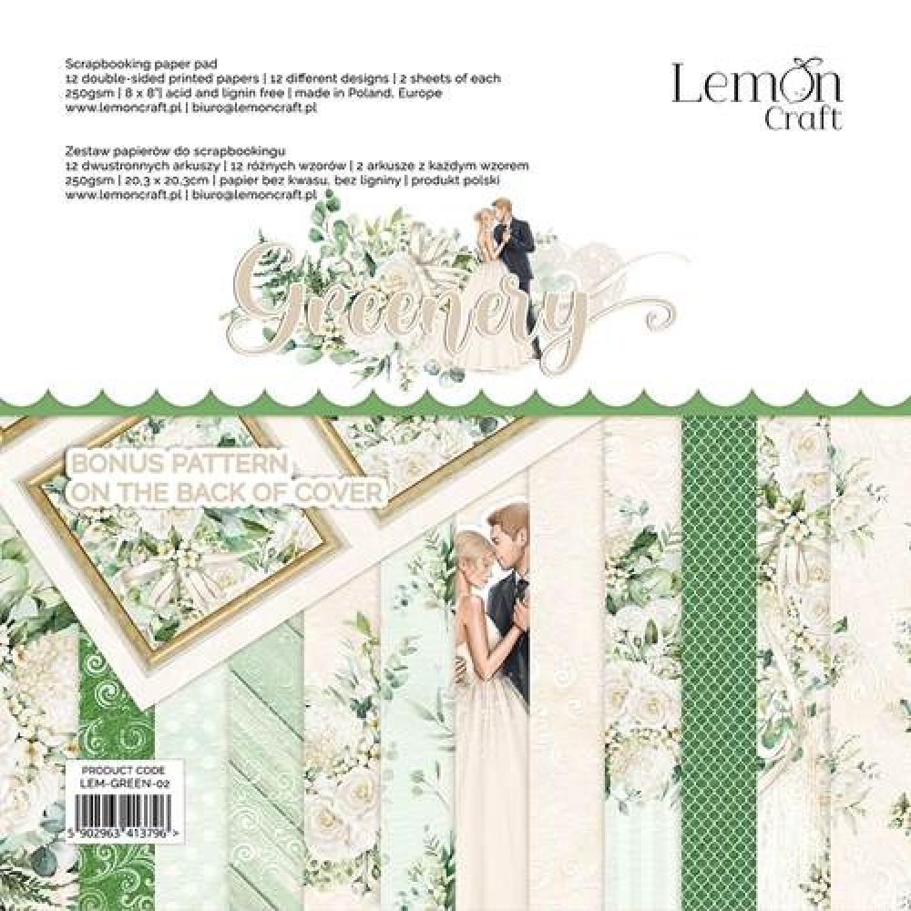 Lemon Craft 8x8 Paper Pad Greenery