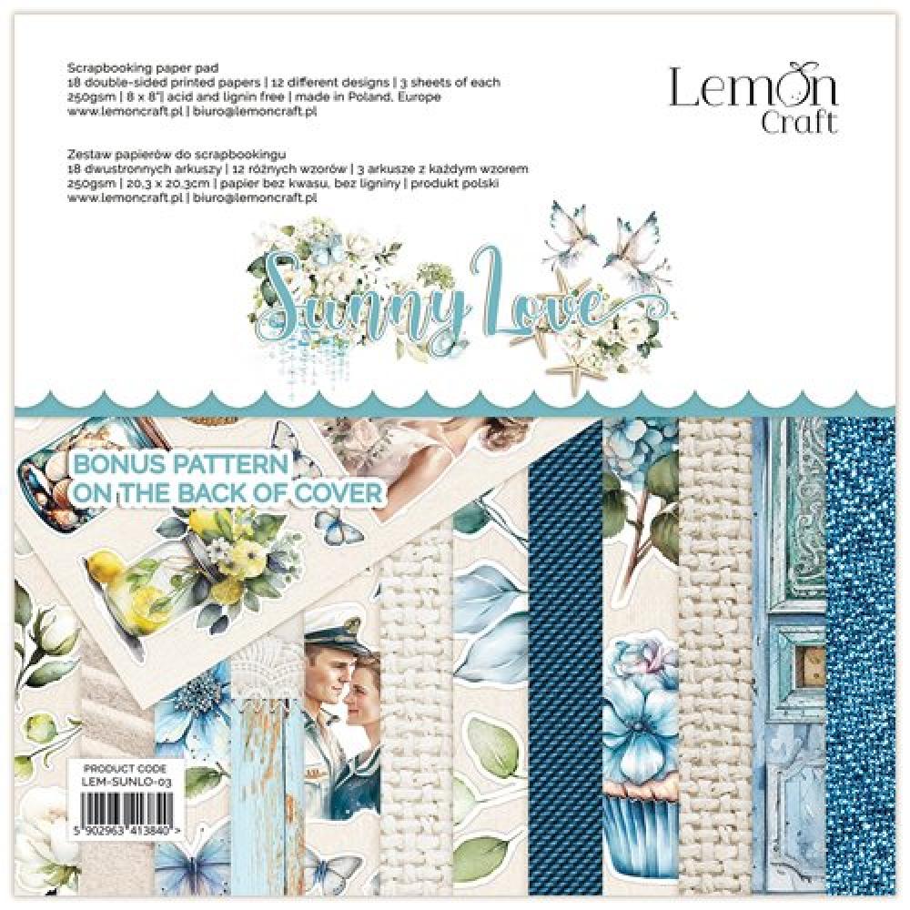 Lemon Craft 8x8 Paper Pad Sunny Love Elements