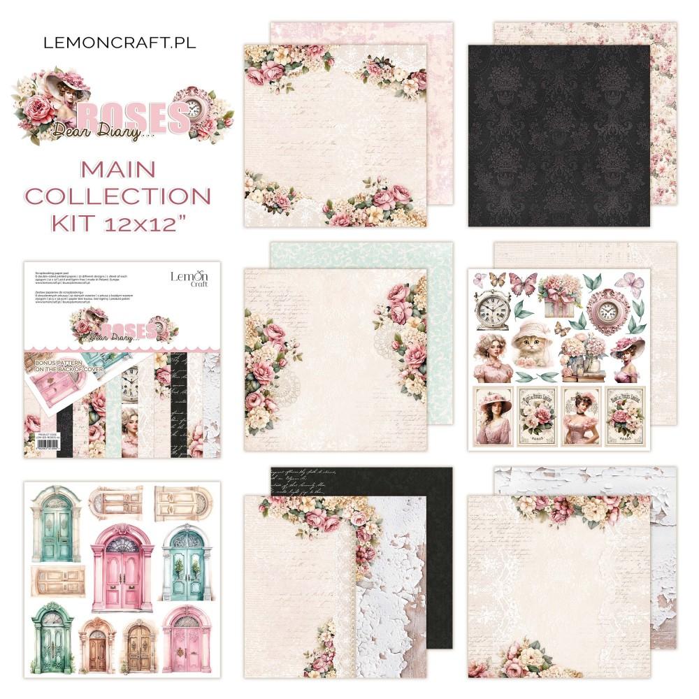 Lemon Craft Dear Diary Roses 12x12 Paper Pack