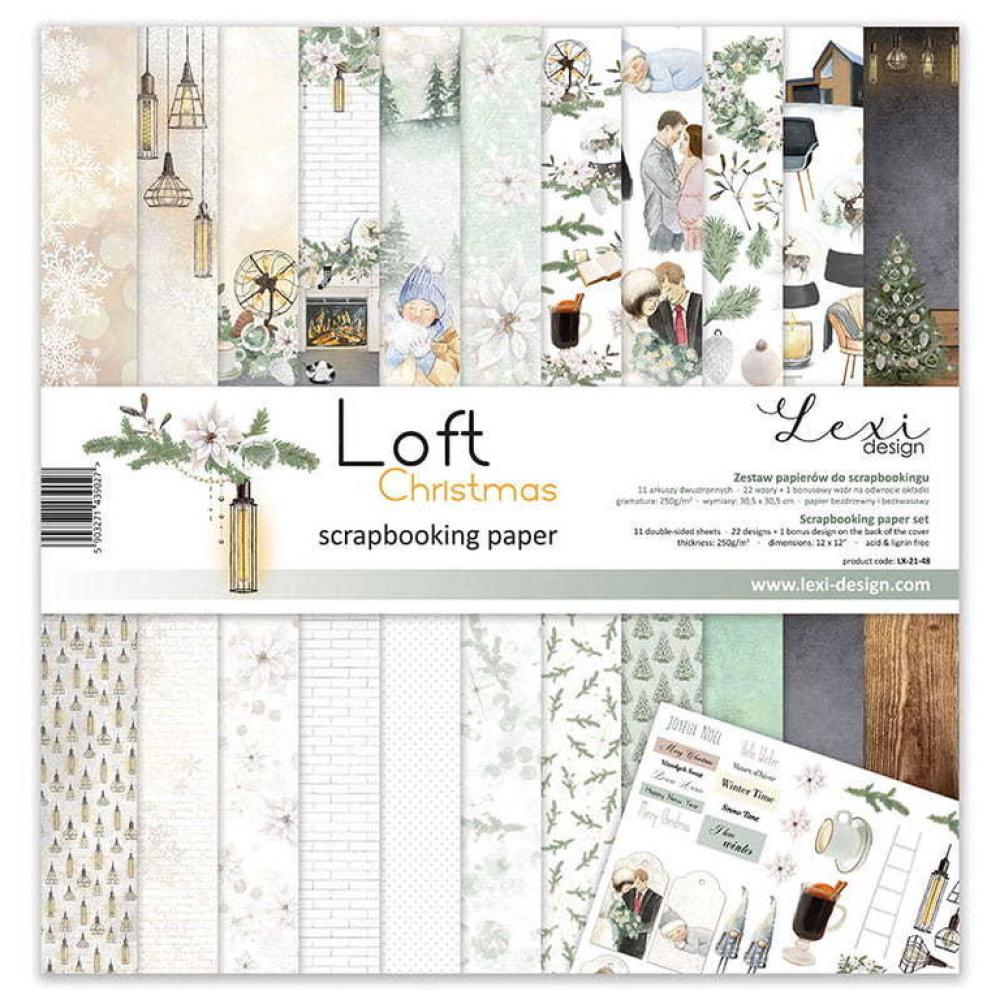 Lexi Design 12x12 Paper Pad Loft Christmas