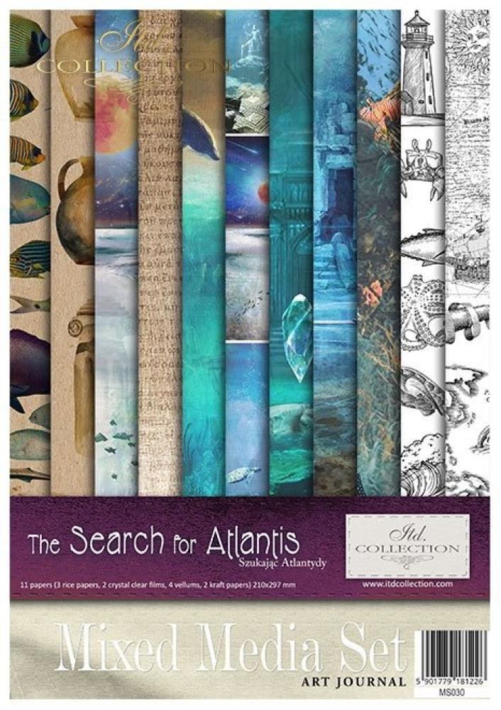 MS030 ITD Collection The Search for Atlantis A4 Mixed Media Set