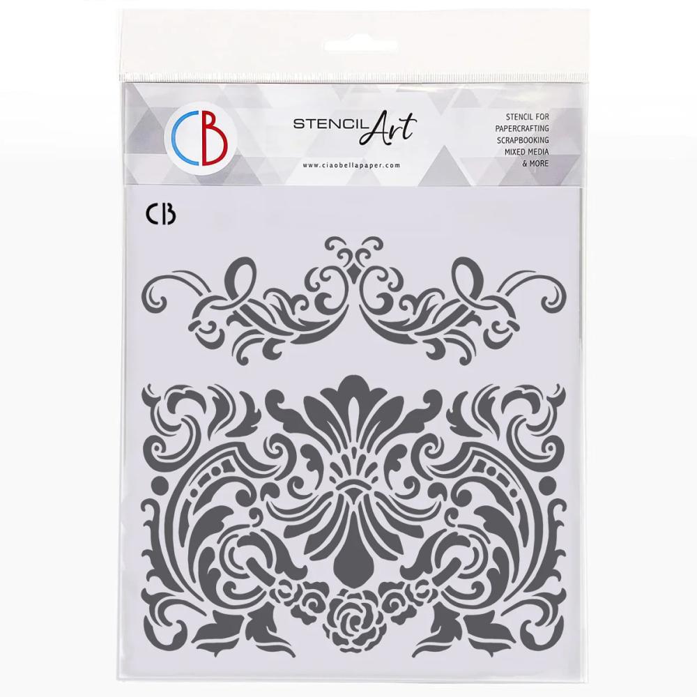 Ciao Bella 8x8  Stencil Damask #039