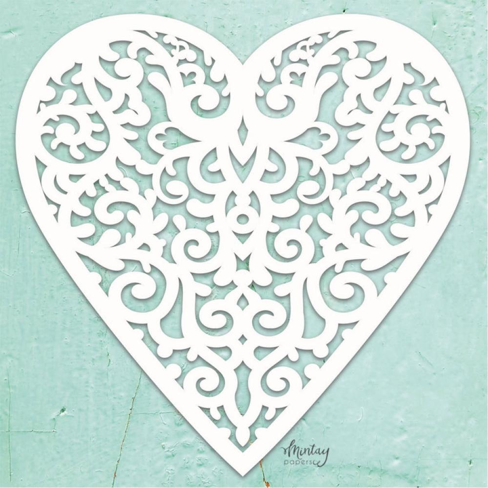 Mintay Chippies Decor Filigree Heart #D1