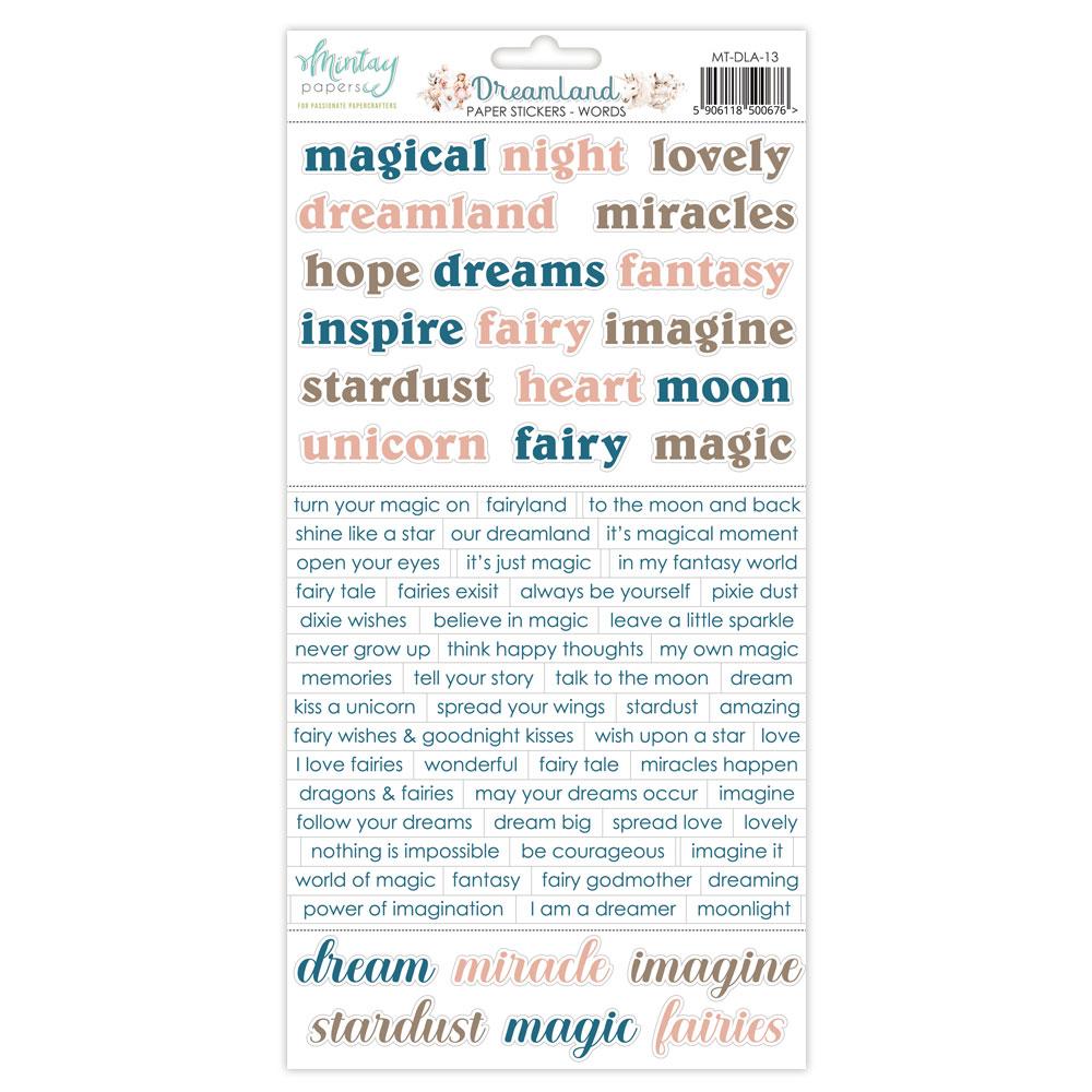 Mintay Papers 6x12 Paper Stickers Dreamland Words