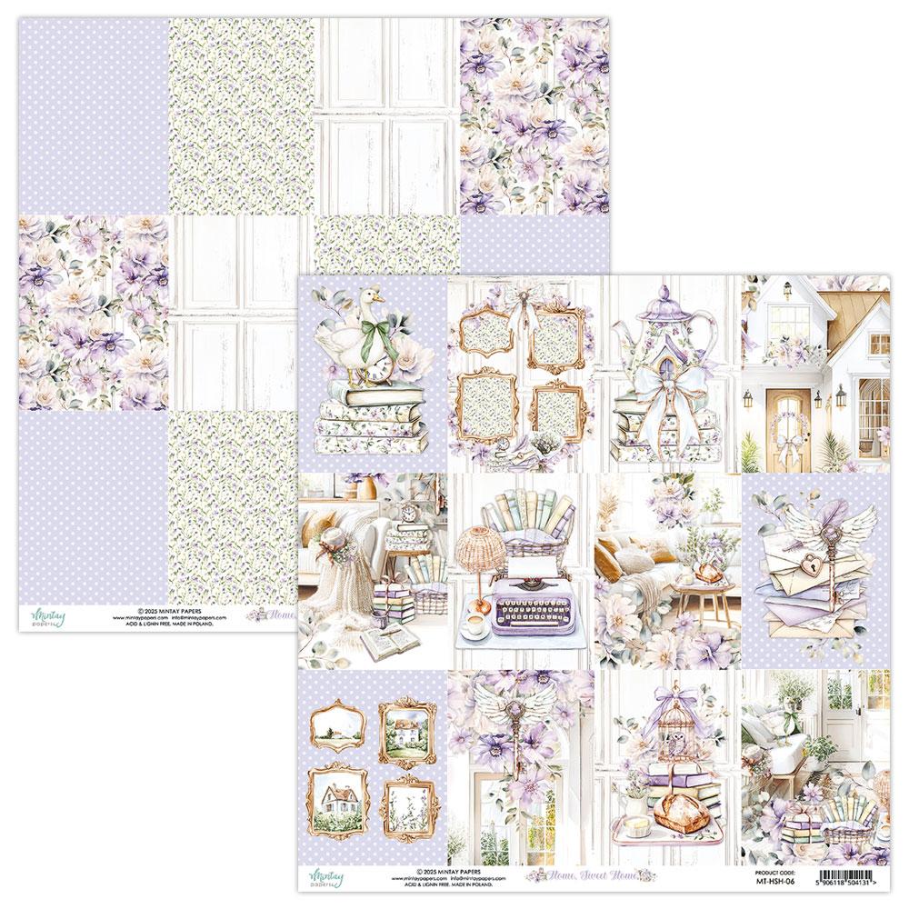 Mintay Papers Home, Sweet Home 12x12 Paper Sheet Cards 06