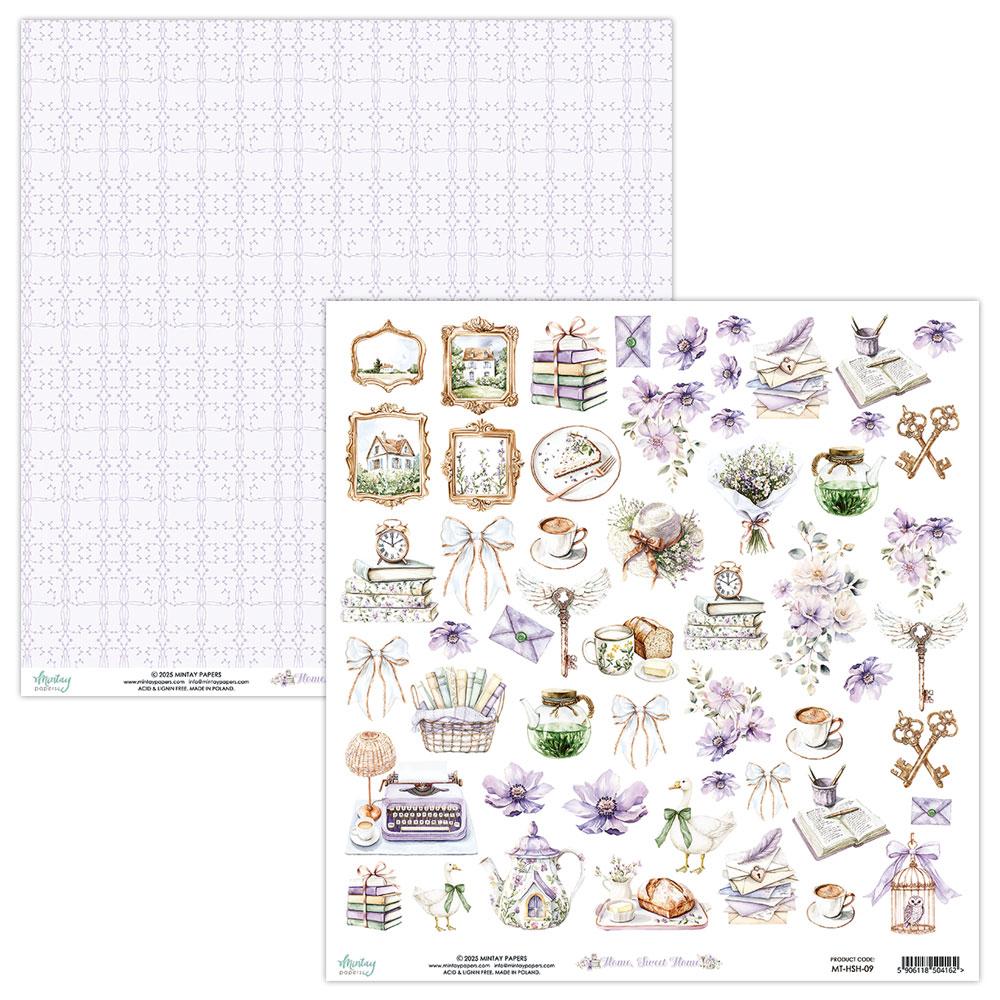 Mintay Papers Home, Sweet Home 12x12 Paper Sheet Elements 09