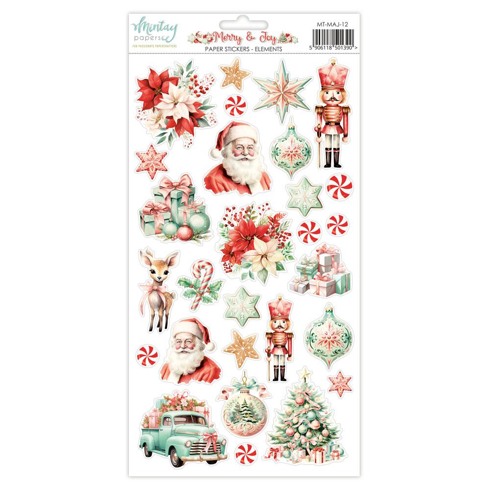 Mintay Papers Merry & Joy 6x12 Paper Stickers Elements