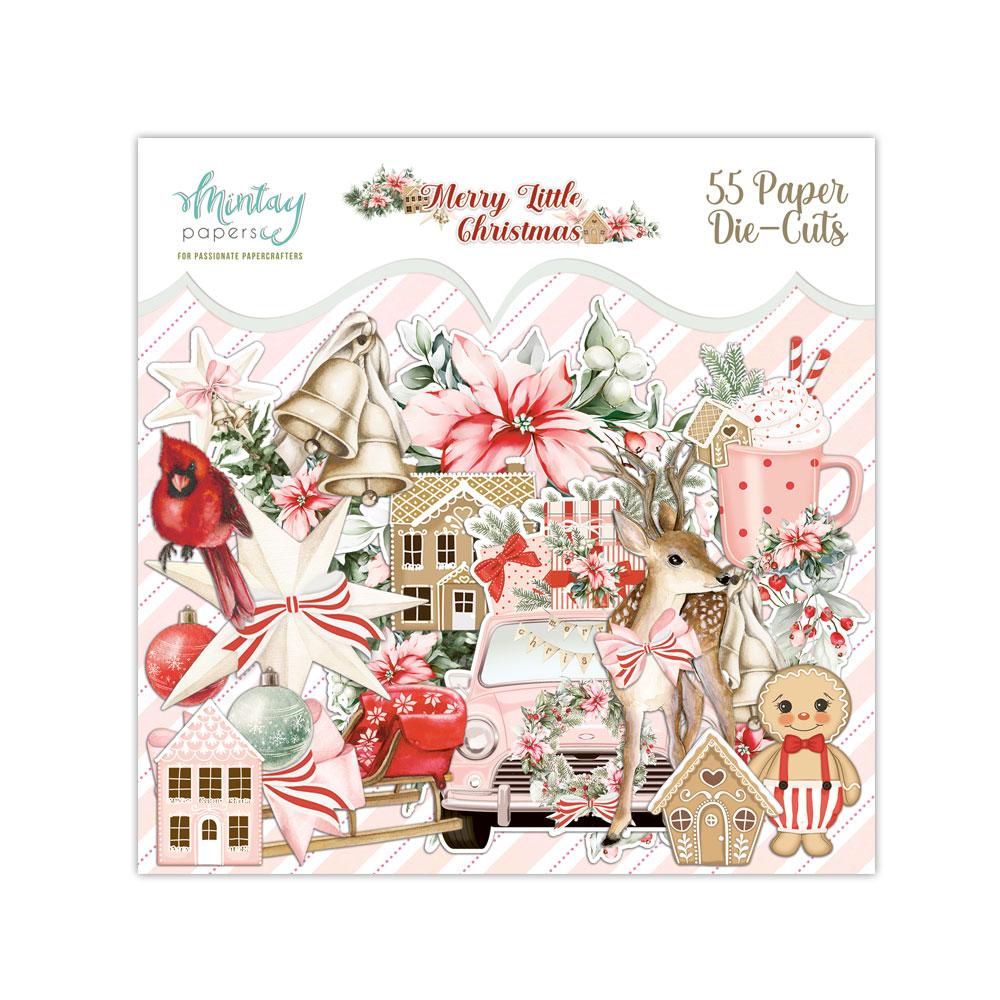 Mintay Paper Die-Cuts Merry Little Christmas 55 pcs