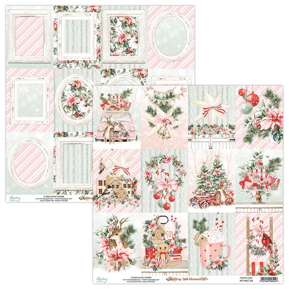 Mintay 12x12 Paper Sheet Merry Little Christmas Cards 06