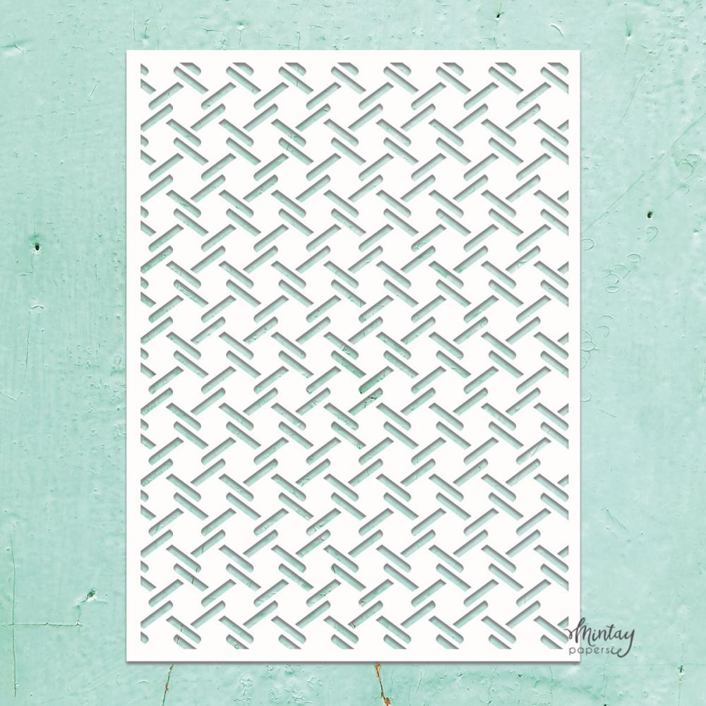 #13 Mintay Kreativa 6x8 Stencil Checkered Plate