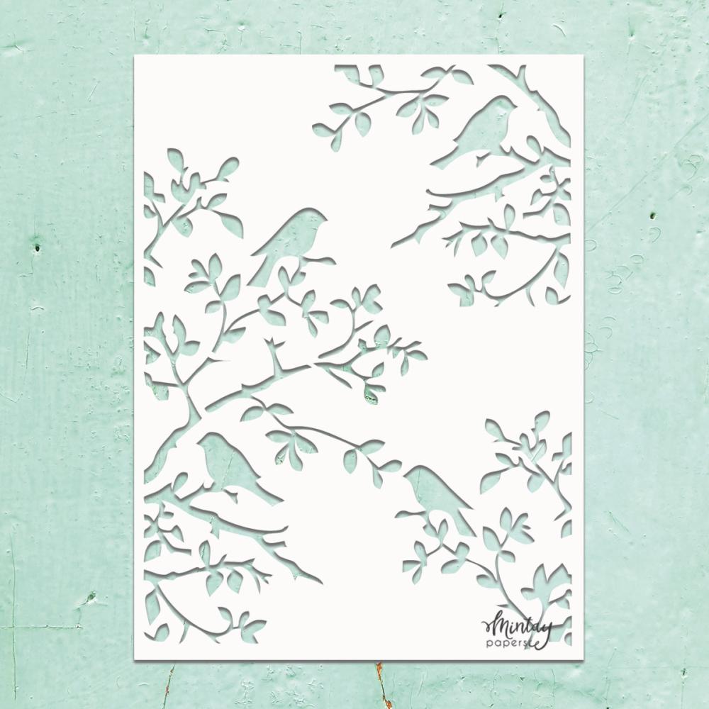 Mintay Kreativa 6x8 Stencil Birds #25