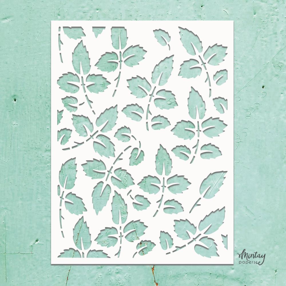 Mintay Kreativa 6x8 Stencil Rose Leaves #31