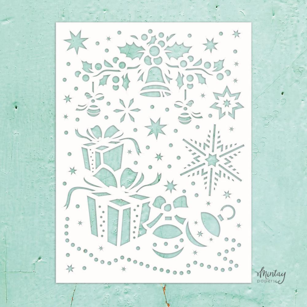 Mintay Kreativa 6x8 Stencil Christmas Mix #38