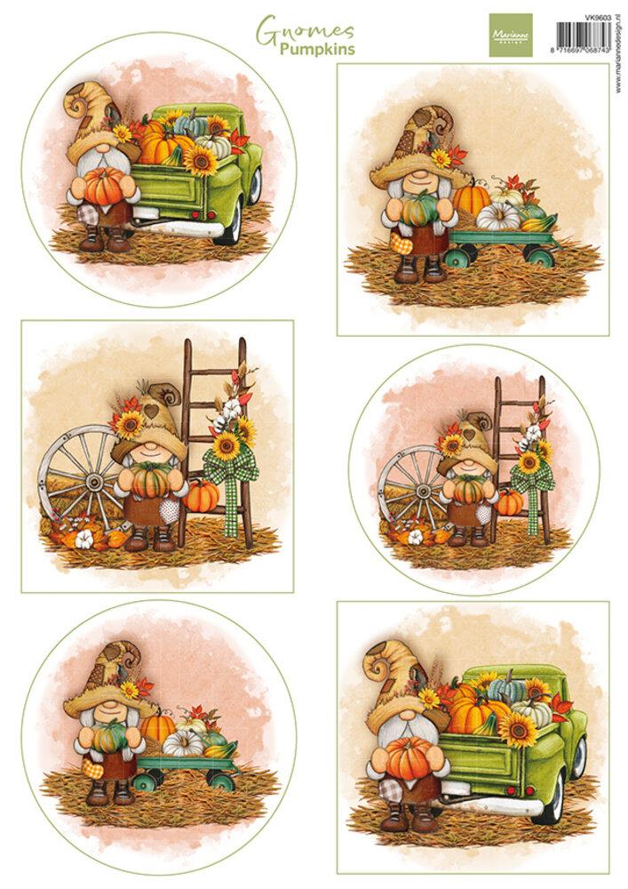 Marianne Design A4 Bogen Gnomes Pumpkins VK9603