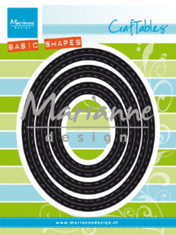 Marianne Design Craftables Basic Shapes Passe-Partout Ovals CR1467