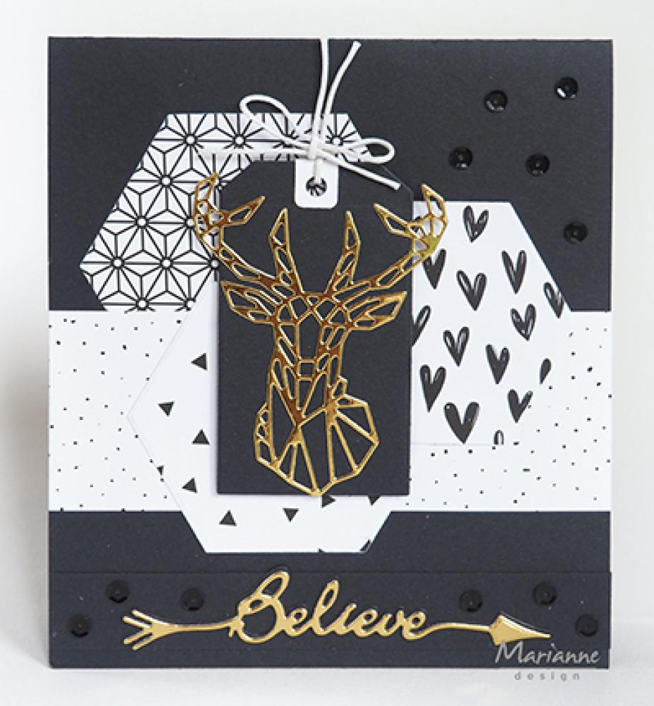 Marianne Design Craftables Geometric Deer CR1445