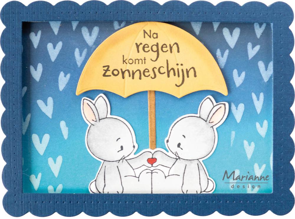 Marianne Design Stamp & Die Set Rabbit Friends CS1154