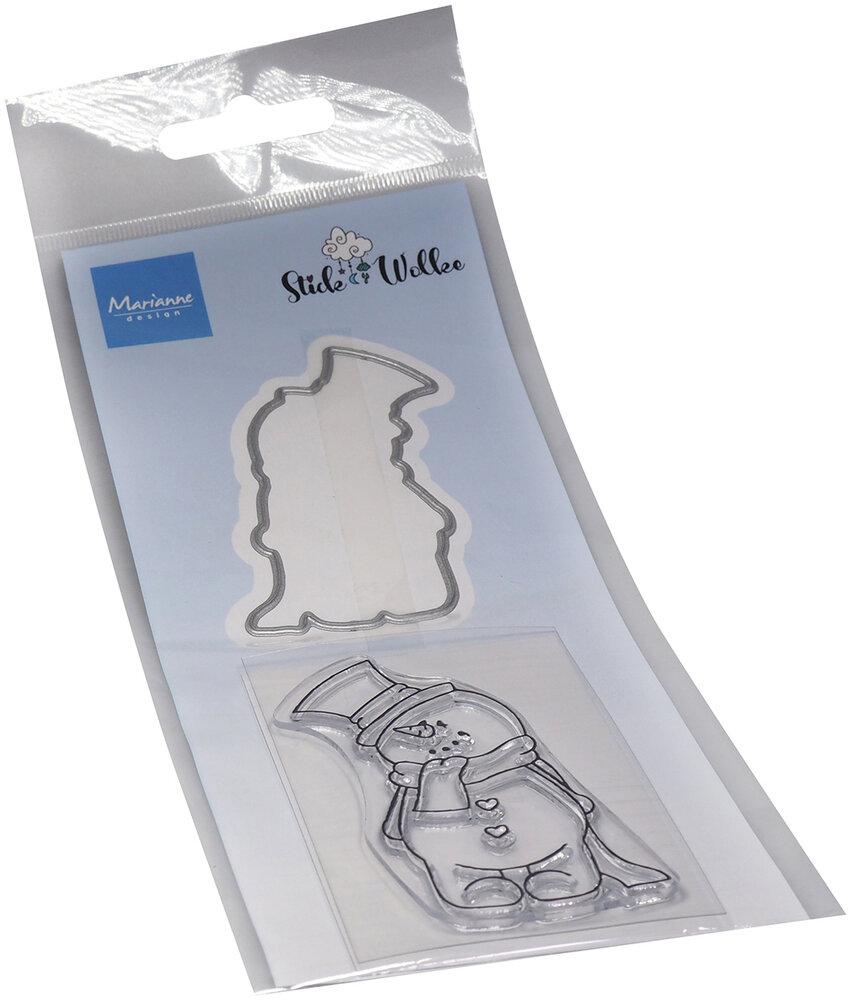 Marianne Design Stamp & Die Set Snowman CS1139