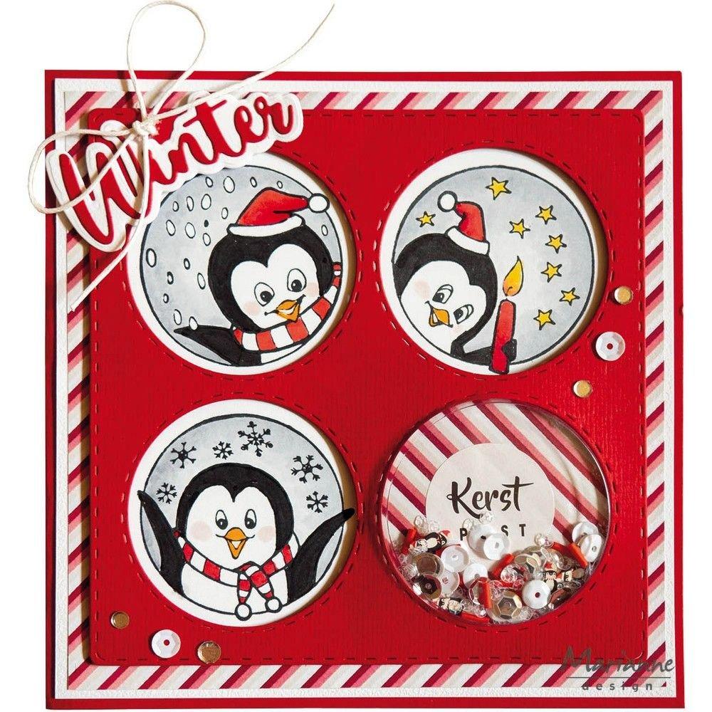 Marianne Design Stamp Hetty's Peek-a-Boo Penguins #CS1110